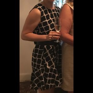 Windowpane pattern dress